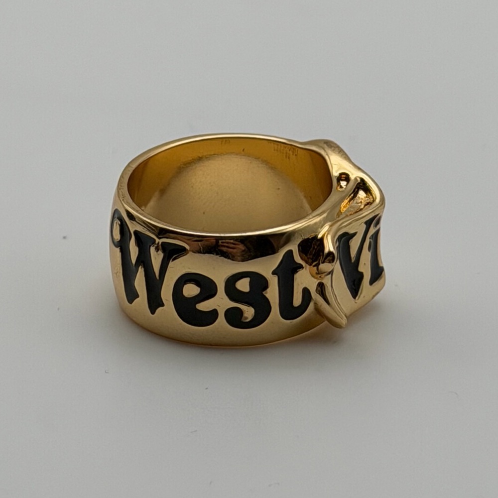 Vivienne Westwood Gold Band with Black Accents - Picture 2 of 6